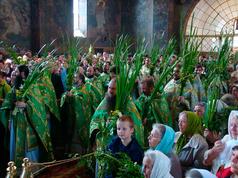 У Святе свято Трійці будинки прикрашають гілками, освяченими у храмі